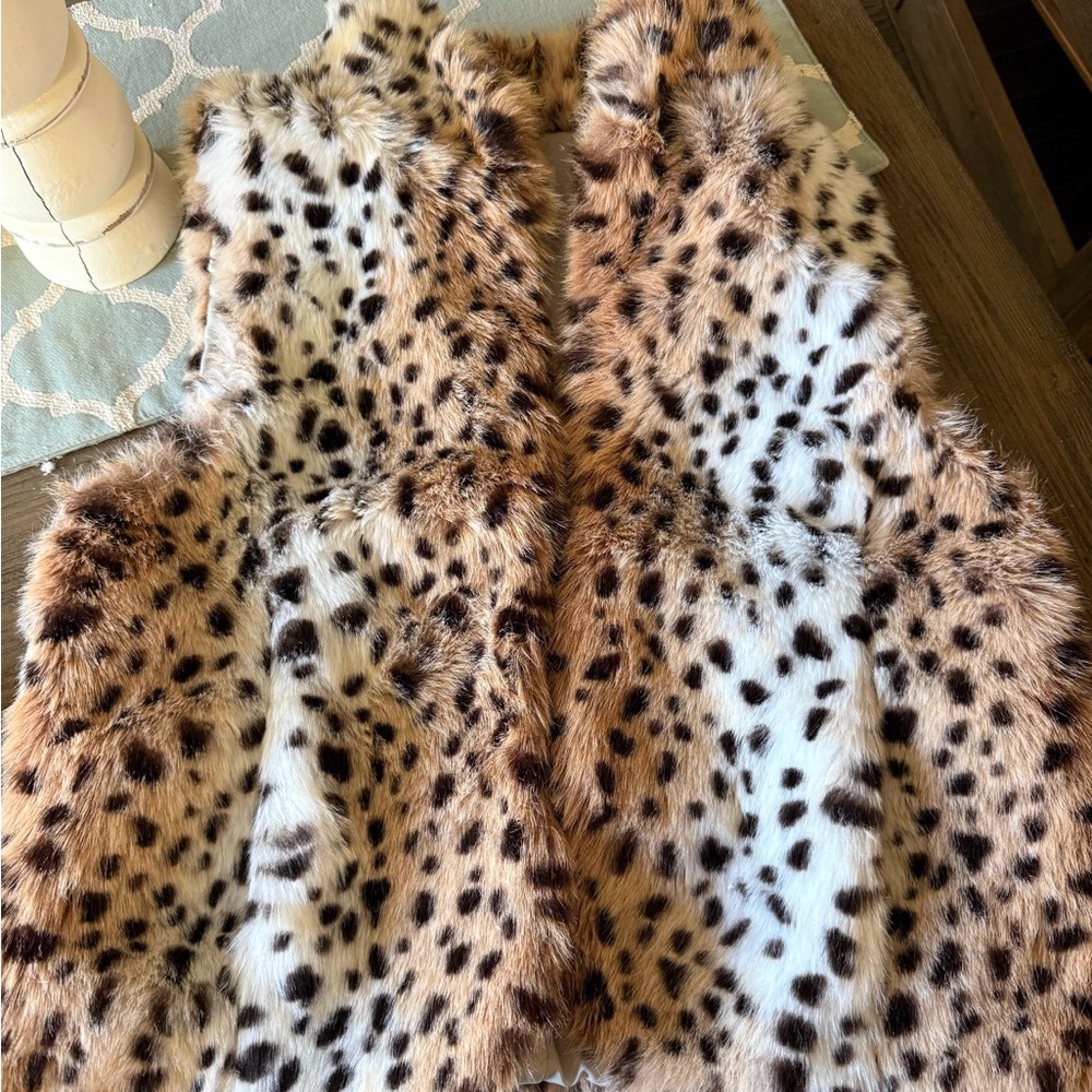LOFT Animal Print Faux Fur Vest